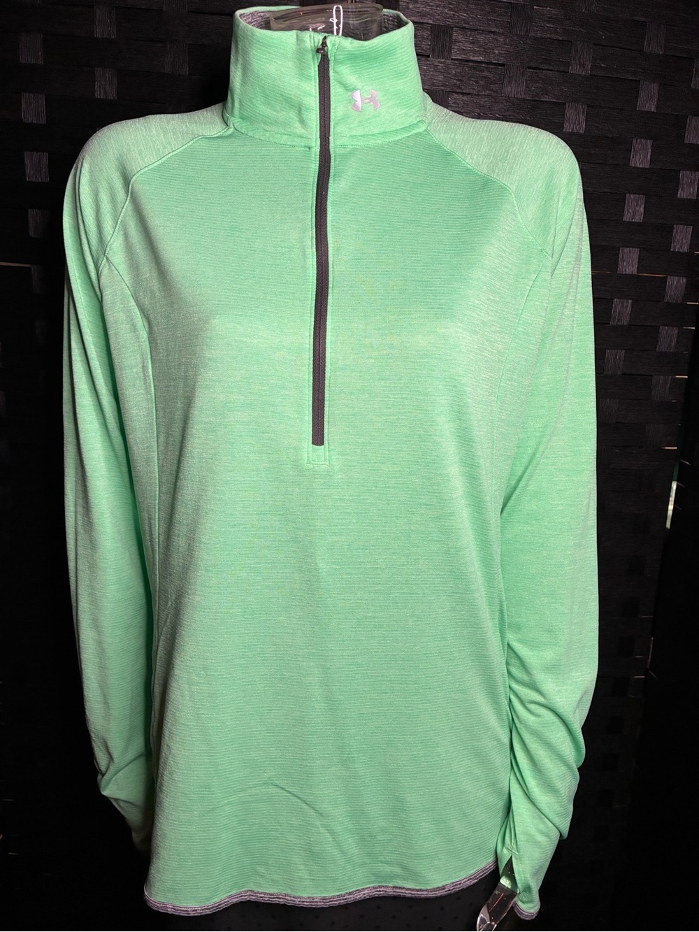 Under Armour Mint Green Quarter-Zip Performance Pullover